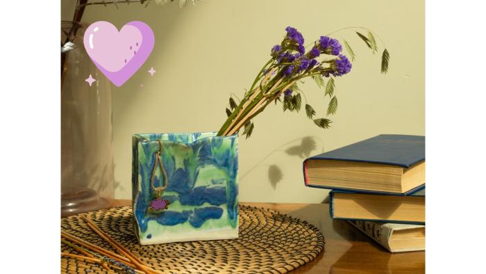 Декоративная ваза для сухоцветов "Море"